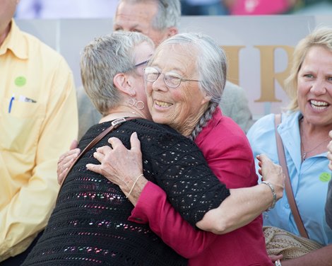 McCraken owner Janis Whitham gets congratulatory hug after win McCraken owner Janis Whitham gets congratulatory hug after win