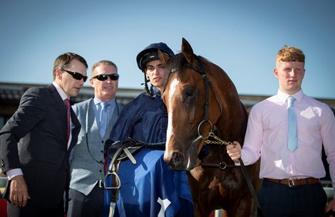 Armory and Donnacha O’Brien winners of the Irish Stallion Farms EBF C&amp;G Maiden at The Curragh