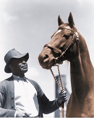 March 25, 2017 issue 12 cover of BloodHorse featuring Man o’ War 100 Years as Man o’ War, foaled March 29, 1917, is considered the top racehorse of the 20th century (with groom Will Harbut). March 25, 2017 issue 12 cover of BloodHorse featuring Man o’ War 100 Years as Man o’ War, foaled March 29, 1917, is considered the top racehorse of the 20th century (with groom Will Harbut).