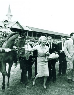 Carry Back 1961 Kentucky Derby with Katherine Price on the shank Carry Back 1961 Kentucky Derby with Katherine Price on the shank