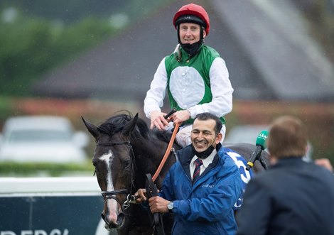 Pyledriver (Martin Dwyer) reacts to trainer William Muir after the Coronation Cup<br>
Epsom 4.6.21 Pyledriver (Martin Dwyer) reacts to trainer William Muir after the Coronation Cup<br>
Epsom 4.6.21