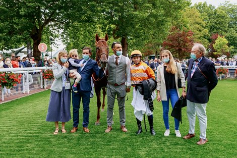 Marianafoot (M. Barzalona) wins LARC Prix Maurice de Gheest Gr. 1 in Deauville, France, 08/08/2021, photo:Zuzanna Lupa Marianafoot (M. Barzalona) wins LARC Prix Maurice de Gheest Gr. 1 in Deauville, France, 08/08/2021, photo:Zuzanna Lupa