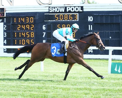 Shantisara wins the Pucker Up Stakes Saturday, August 14, 2021 at Arlington Park Shantisara wins the Pucker Up Stakes Saturday, August 14, 2021 at Arlington Park