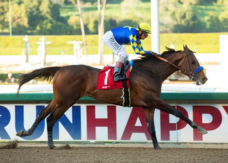 Messier and jockey John Velazquez win the Grade III, $200,000 Robert B. Lewis Stakes, Sunday, February 6, 2022 at Santa Anita Park, Arcadia CA. © BENOIT PHOTO Messier and jockey John Velazquez win the Grade III, $200,000 Robert B. Lewis Stakes, Sunday, February 6, 2022 at Santa Anita Park, Arcadia CA. © BENOIT PHOTO