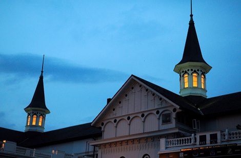 Predawn over the Spires on Oaks day<br><br />
Horse scenes, racing and the Kentucky Oaks (gr. I) at Churchill Downs in Louisville, Ky. on May 2, 2008.<br><br />
Photo by Anne M. Eberhardt Predawn over the Spires on Oaks day<br><br />
Horse scenes, racing and the Kentucky Oaks (gr. I) at Churchill Downs in Louisville, Ky. on May 2, 2008.<br><br />
Photo by Anne M. Eberhardt