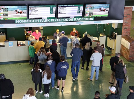 BetMakers Fixed Odds Wagering at Monmouth Park Racetrack in Oceanport, NJ Photo By Bill Denver/EQUI-PHOTO. BetMakers Fixed Odds Wagering at Monmouth Park Racetrack in Oceanport, NJ Photo By Bill Denver/EQUI-PHOTO.