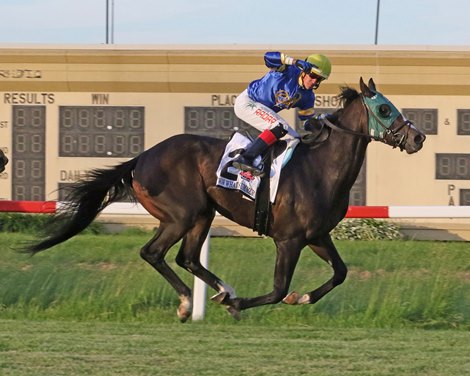Wow Whata Summer #2 with Tyler Conner pulls away from Annapolis and Irad Ortiz, Jr. to with the $400,000 Grade 2 Penn Mile at Penn National Racecourse in Granville, PA on Friday June 3, 2022. Wow Whata Summer #2 with Tyler Conner pulls away from Annapolis and Irad Ortiz, Jr. to with the $400,000 Grade 2 Penn Mile at Penn National Racecourse in Granville, PA on Friday June 3, 2022.