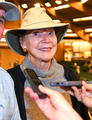 Marie Jones at the Keeneland September Yearling Sale on Sept. 13, 2022, at Keeneland in Lexington, KY. Marie Jones at the Keeneland September Yearling Sale on Sept. 13, 2022, at Keeneland in Lexington, KY.