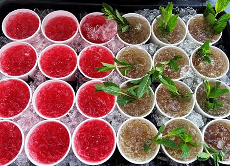 Mint Julep (on the right side of the photo) is the Derby drink.</p>

<p>149th Kentucky Derby Day at Churchill Downs in Louisville, KY on May 6, 2023.
