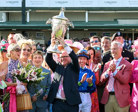 Winning connections in the winner’s circle after Pretty Mischievous with Tyler Gaffalione win the Kentucky Oaks (G1) at Churchill Downs in Louisville, KY on May 5, 2023. Winning connections in the winner’s circle after Pretty Mischievous with Tyler Gaffalione win the Kentucky Oaks (G1) at Churchill Downs in Louisville, KY on May 5, 2023.