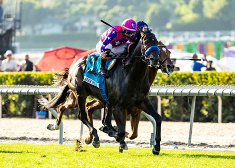 Johannes and jockey Umberto Rispoli win the Grade I, $300,000 Shoemaker Mile, Monday, May 27, 2024 at Santa Anita Park, Arcadia CA.<br>
© BENOIT PHOTO Johannes and jockey Umberto Rispoli win the Grade I, $300,000 Shoemaker Mile, Monday, May 27, 2024 at Santa Anita Park, Arcadia CA.<br>
© BENOIT PHOTO