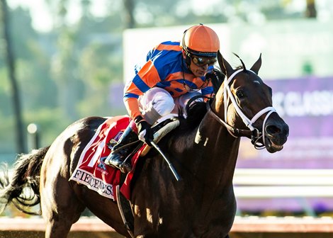 Fierceness and jockey John Velazquez win the Grade I, $1,000,000 Pacific Classic, Saturday, August 30, 2025 at Del Mar Thoroughbred Club, Del Mar CA.<br>
© BENOIT PHOTO Fierceness and jockey John Velazquez win the Grade I, $1,000,000 Pacific Classic, Saturday, August 30, 2025 at Del Mar Thoroughbred Club, Del Mar CA.<br>
© BENOIT PHOTO