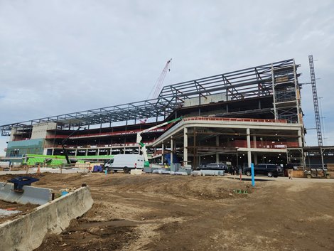 Back of Belmont Park Grandstand, October 15 2025 Back of Belmont Park Grandstand, October 15 2025