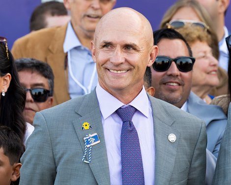 Terry Finley in the winner’s circle after Super Corredora with Hector Berrios win the Juvenile Fillies (G1) at Del Mar Racetrack in Del Mar, CA on October 31, 2025. Terry Finley in the winner’s circle after Super Corredora with Hector Berrios win the Juvenile Fillies (G1) at Del Mar Racetrack in Del Mar, CA on October 31, 2025.