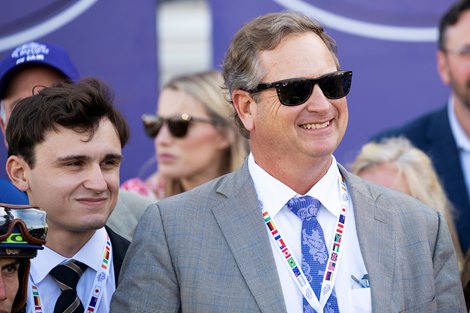 Winning connections in the winner’s circle after Cy Fair with Irad Ortiz Jr. win the Juvenile Turf Sprint (G1T) at Del Mar Racetrack in Del Mar, CA on October 31, 2025. Winning connections in the winner’s circle after Cy Fair with Irad Ortiz Jr. win the Juvenile Turf Sprint (G1T) at Del Mar Racetrack in Del Mar, CA on October 31, 2025.