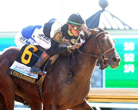 A Fine Chardonnay wins the 2025 Myrtlewood Stakes at Keeneland A Fine Chardonnay wins the 2025 Myrtlewood Stakes at Keeneland