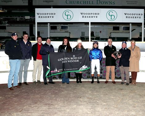 Bella Ballerina wins the 2025 Golden Rod Stakes at Churchill Downs Bella Ballerina wins the 2025 Golden Rod Stakes at Churchill Downs