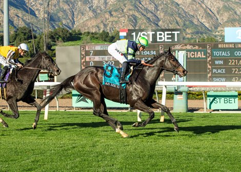 Gas Me Up and jockey Mirco Demuro, right, outleg Sumter (Flavien Prat), left, to win the Grade II, $200,000 Joe Hernandez Stakes, Monday, December 29, 2025 at Santa Anita Park, Arcadia CA. © BENOIT PHOTO Gas Me Up and jockey Mirco Demuro, right, outleg Sumter (Flavien Prat), left, to win the Grade II, $200,000 Joe Hernandez Stakes, Monday, December 29, 2025 at Santa Anita Park, Arcadia CA. © BENOIT PHOTO