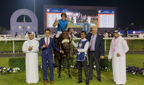 Dark Trooper and connections in the Abu Dhabi Turf Club winner’s enclosure after the 2025 HH The President Cup Dark Trooper and connections in the Abu Dhabi Turf Club winner’s enclosure after the 2025 HH The President Cup