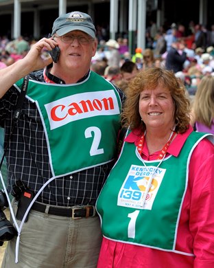 Thing one and Thing two (Anne Eberhardt Keogh and Skip Dickstein) at Churchill Downs near Louisville, Ky. on May 3, 2013, during Kentucky Derby and Kentucky Oaks week.<br>
LaTroienne image1000<br>
Photo by Anne M. Eberhardt Thing one and Thing two (Anne Eberhardt Keogh and Skip Dickstein) at Churchill Downs near Louisville, Ky. on May 3, 2013, during Kentucky Derby and Kentucky Oaks week.<br>
LaTroienne image1000<br>
Photo by Anne M. Eberhardt