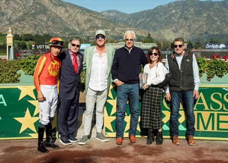 Pegram, Watson and Weitman's Explora and jockey Juan Hernandez make easy work of the $100,000 Santa Ynez Stakes Saturday, January 10, 2025 at Santa Anita Park, Arcadia, CA. The heavily-favored three-year-old daughter of Blame is trained by Bob Baffert. Benoit Photo Pegram, Watson and Weitman's Explora and jockey Juan Hernandez make easy work of the $100,000 Santa Ynez Stakes Saturday, January 10, 2025 at Santa Anita Park, Arcadia, CA. The heavily-favored three-year-old daughter of Blame is trained by Bob Baffert. Benoit Photo