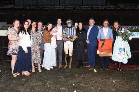 Albus wins the 2026 Wood Memorial Stakes at Aqueduct Racetrack Albus wins the 2026 Wood Memorial Stakes at Aqueduct Racetrack