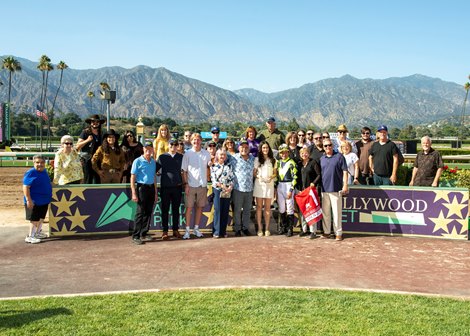 Om N Joy and jockey Kent Desormeaux win the Grade II, $200,000 Santa Margarita Stakes, Saturday, May 30, 2026 at Santa Anita Park, Arcadia CA. © BENOIT PHOTO Om N Joy and jockey Kent Desormeaux win the Grade II, $200,000 Santa Margarita Stakes, Saturday, May 30, 2026 at Santa Anita Park, Arcadia CA. © BENOIT PHOTO