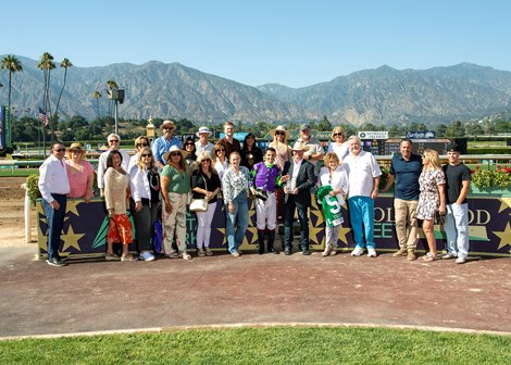 Stronghold and jockey Antonio Fresu win the Grade III, $100,000 Triple Bend takes, Sunday, May 31, 2026 at Santa Anita Park, Arcadia CA. © BENOIT PHOTO Stronghold and jockey Antonio Fresu win the Grade III, $100,000 Triple Bend takes, Sunday, May 31, 2026 at Santa Anita Park, Arcadia CA. © BENOIT PHOTO