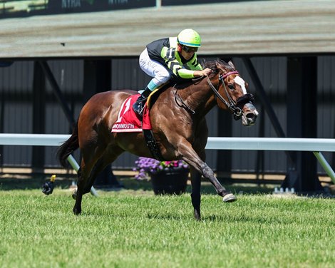 Gimme A Nother #1 ridden by Jorge Ruiz won the $150,000 Grade III Eatontown Stakes at Monmouth Park Racetrack in Oceanport, NJ on Saturday June 13, 2026. Photo By Taylor Ejdys/EQUI-PHOTO Gimme A Nother #1 ridden by Jorge Ruiz won the $150,000 Grade III Eatontown Stakes at Monmouth Park Racetrack in Oceanport, NJ on Saturday June 13, 2026. Photo By Taylor Ejdys/EQUI-PHOTO