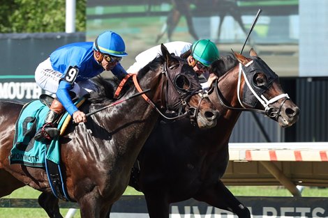 East Avenue #9 ridden by Tyler Gaffalione won the $150,000 Grade III Salvator Mile at Monmouth Park Racetrack in Oceanport, NJ on Saturday June 13, 2026. Photo By Taylor Ejdys/EQUI-PHOTO East Avenue #9 ridden by Tyler Gaffalione won the $150,000 Grade III Salvator Mile at Monmouth Park Racetrack in Oceanport, NJ on Saturday June 13, 2026. Photo By Taylor Ejdys/EQUI-PHOTO