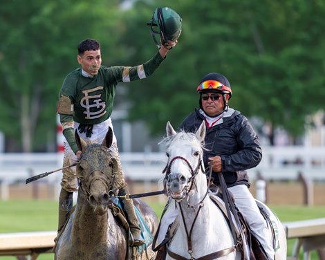 Golden Tempo with Jose Ortiz wins the Belmont S. Presented by NYRA Bets (G1) at Saratoga in Saratoga Springs, N.Y., on June 6, 2026. Golden Tempo with Jose Ortiz wins the Belmont S. Presented by NYRA Bets (G1) at Saratoga in Saratoga Springs, N.Y., on June 6, 2026.