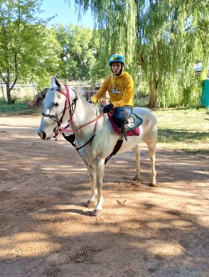 Bryce Bourdieu pony riding for rehab Bryce Bourdieu pony riding for rehab