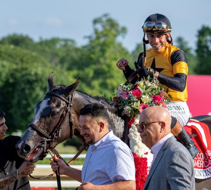 Jockey Irad Ortiz Jr., is all smiles aboard Counting Stars, after winning the 110th running of The Coaching Club American Oaks at the Saratoga Race Course Saturday July 25, 2026 in Saratoga Springs, N.Y. Photo by Skip Dickstein Jockey Irad Ortiz Jr., is all smiles aboard Counting Stars, after winning the 110th running of The Coaching Club American Oaks at the Saratoga Race Course Saturday July 25, 2026 in Saratoga Springs, N.Y. Photo by Skip Dickstein
