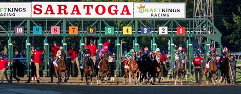 The horses break from the gate in the DraftKings Travers Stakes (G1) at Saratoga Race Course in Saratoga Springs, NY., on Aug. 29, 2026. The horses break from the gate in the DraftKings Travers Stakes (G1) at Saratoga Race Course in Saratoga Springs, NY., on Aug. 29, 2026.