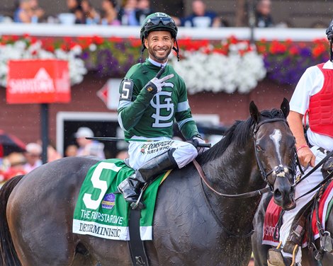Deterministic wins the 2026 Fourstardave Stakes at Saratoga Race Course Deterministic wins the 2026 Fourstardave Stakes at Saratoga Race Course