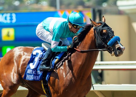 Hughes and jockey Juan Hernandez win the Grade III, $150,000 Best Pal Stakes, Saturday, August 8, 2026 at Del Mar Thoroughbred Club, Del Mar CA. © BENOIT PHOTO Hughes and jockey Juan Hernandez win the Grade III, $150,000 Best Pal Stakes, Saturday, August 8, 2026 at Del Mar Thoroughbred Club, Del Mar CA. © BENOIT PHOTO