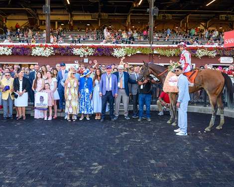 Ways and Means with Flavien Prat wins the Resorts World Casino Ballerina Stakes (G1) at Saratoga Race Course in Saratoga Springs, NY., on Aug. 29, 2026. Ways and Means with Flavien Prat wins the Resorts World Casino Ballerina Stakes (G1) at Saratoga Race Course in Saratoga Springs, NY., on Aug. 29, 2026.