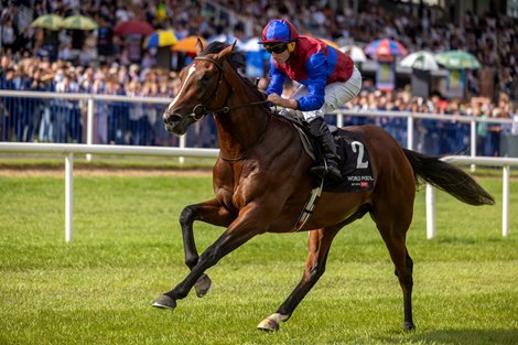 Darkness Falls (Ryan Moore) winners of the Golden Fleece Stakes Gr.1. Irish Champions Festival day 1. Leopardstown. Photo: Patrick McCann/Racing Post 12.09.2026. Darkness Falls (Ryan Moore) winners of the Golden Fleece Stakes Gr.1. Irish Champions Festival day 1. Leopardstown. Photo: Patrick McCann/Racing Post 12.09.2026.