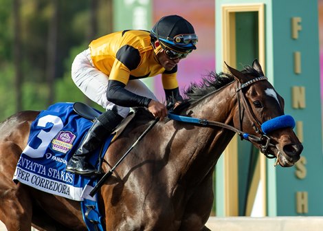 Super Corredora and jockey Joel Rosario win the Grade II, $200,000 Zenyatta Stakes, Sunday, September 27, 2026 at Santa Anita Park, Arcadia CA.<br>
© BENOIT PHOTO Super Corredora and jockey Joel Rosario win the Grade II, $200,000 Zenyatta Stakes, Sunday, September 27, 2026 at Santa Anita Park, Arcadia CA.<br>
© BENOIT PHOTO
