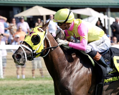 Possiblemente wins the 2026 Kentucky Downs Turf Sprint Stakes at Kentucky Downs Possiblemente wins the 2026 Kentucky Downs Turf Sprint Stakes at Kentucky Downs