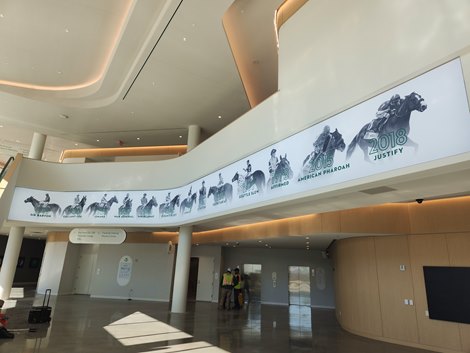 Triple Crown winners at celebrated at the east entrance to the new Belmont Park Triple Crown winners at celebrated at the east entrance to the new Belmont Park