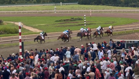 The 2026 Pennsylvania Derby field thunders down the stretch the first time in front of a large crowd at Parx Racing The 2026 Pennsylvania Derby field thunders down the stretch the first time in front of a large crowd at Parx Racing
