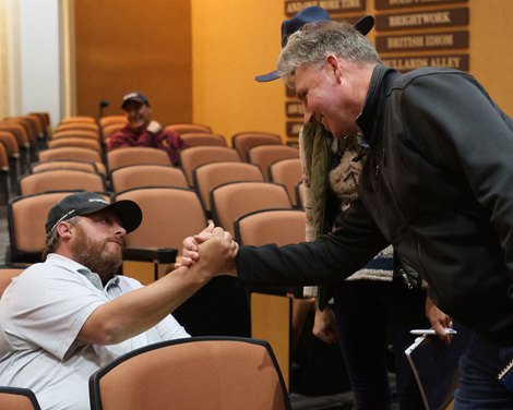 Chad Summers buyer, Peter O’Callaghan, consignor, 2026 Fasig-Tipton October Sale Chad Summers buyer, Peter O’Callaghan, consignor, 2026 Fasig-Tipton October Sale