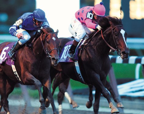 Tiznow wins the 2001 Breeders' Cup Classic
