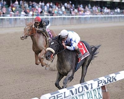 Doremifasollatido saved ground early, moved into contention while splitting horses at the top of the stretch and pulled away for a two-length victory in the $250,000 Matron (gr. II) Sept. 13 on the Belmont dirt.