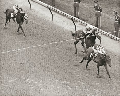 Stupid fun on the ropes during the 1975 Kentucky Derby.