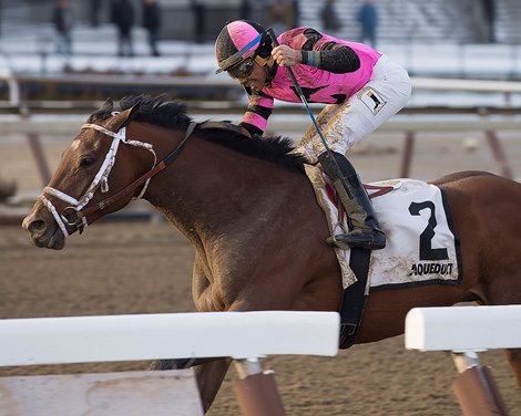 Far From Over recovered from a bad start to upset 1-2 favorite El Kabeir in the $250,000 Grade III Withers Stakes at Aqueduct Racetrack, closing much ground en route to his first graded score for owner Steven Marshall&#39;s Black Rock Thoroughbreds.