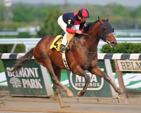 His development slowed by a lung infection, Tonalist showed he can be a major contender in the Belmont Stakes  next month when he crushed the $200,000 Grade II Peter Pan Stakes on a sloppy track at Belmont Park.