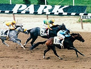 Touch Gold winning the Belmont Stakes.