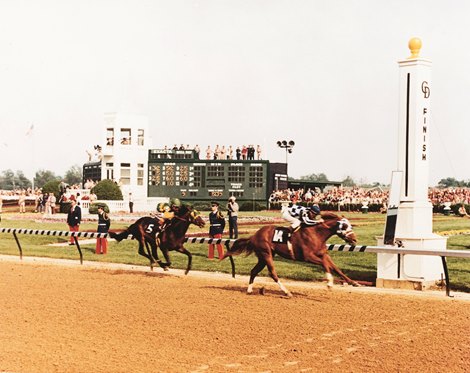 Secretariat defeated Sham at Churchill Downs in the 1973 Kentucky Derby.